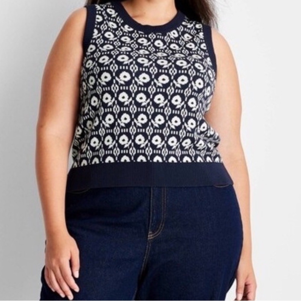 Future Collective with Reese Blutstein knit vest women’s size 4x